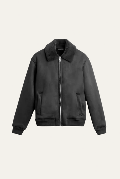 Men's Quilted Jacket with Faux Fur Trim - OutfitLondon