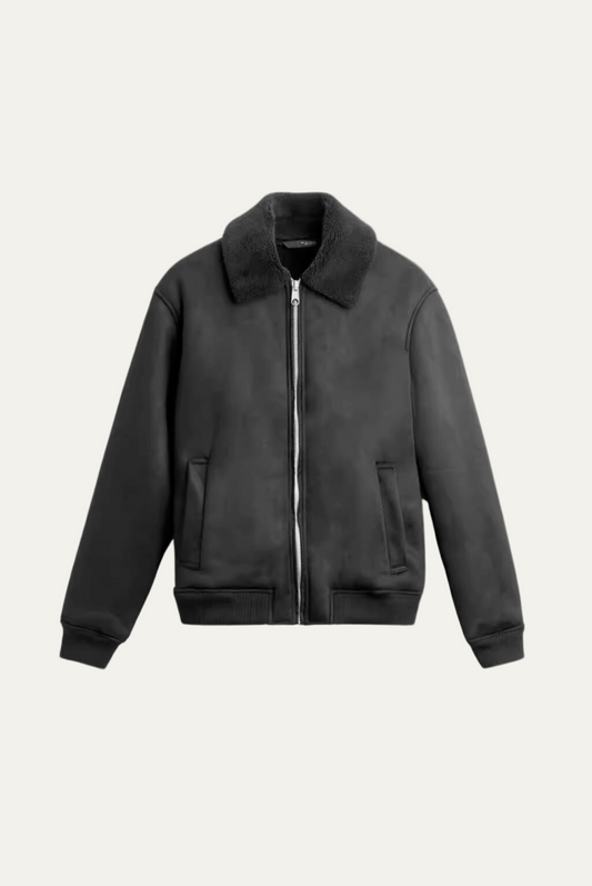 Men's Quilted Jacket with Faux Fur Trim - OutfitLondon