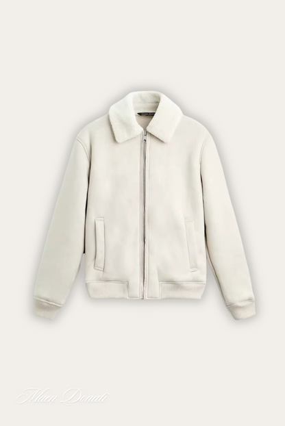 Warm Mens Quilted Bomber Jacket