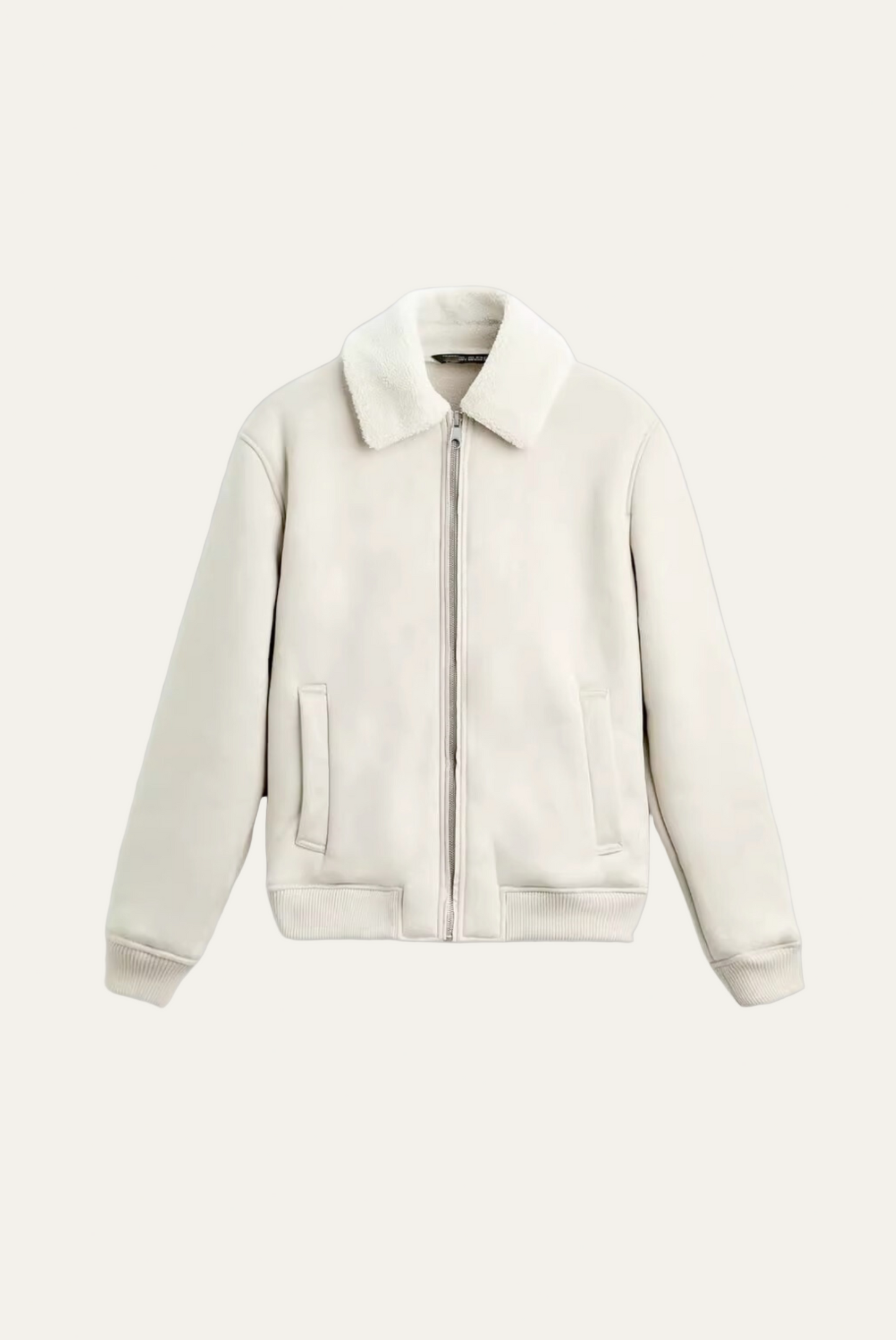 Men's Quilted Jacket with Faux Fur Trim