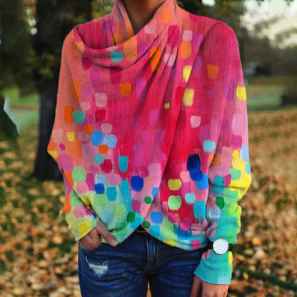 Warm Graphic Knit Sweater for Women - OutfitLondon