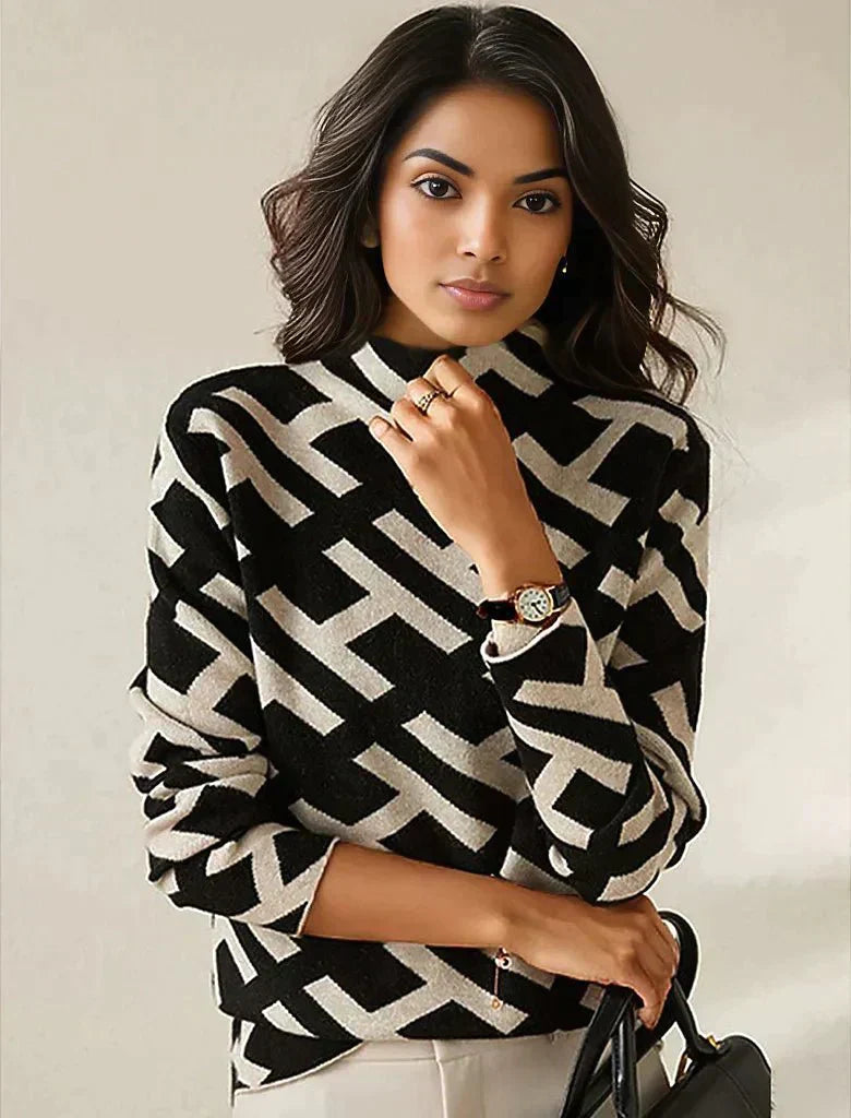 Fashionable Ladies Knitted Pullover - OutfitLondon