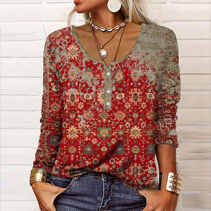 Fashionable Ladies Aztec Print Jumper - OutfitLondon
