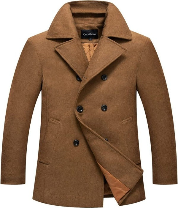 Warm Designer Wool Pea Coat