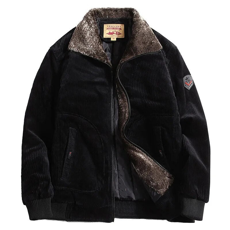 Warm Mens Wool Pea Coat - Liam