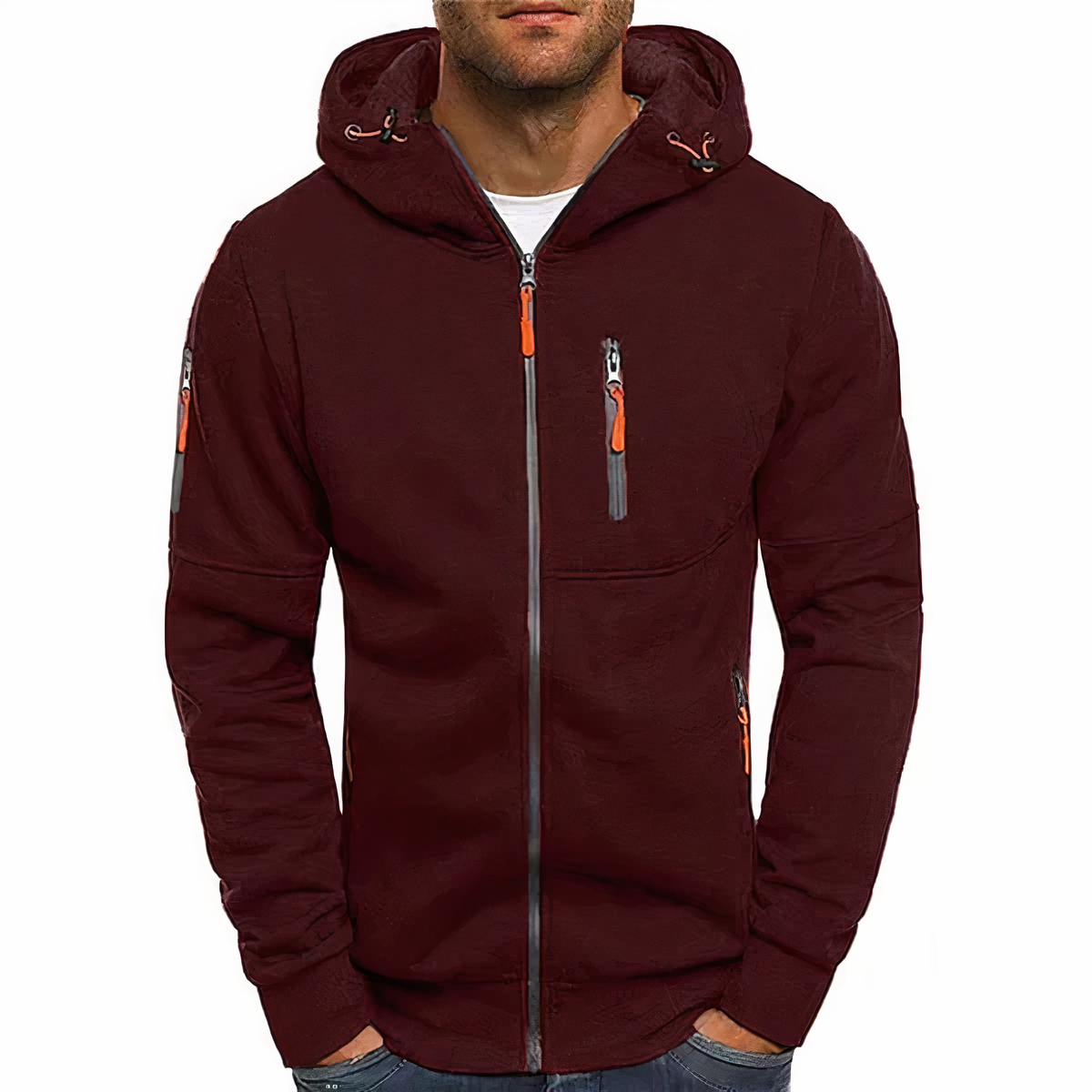 Trendy Full-Zip Hooded Sweatshirt