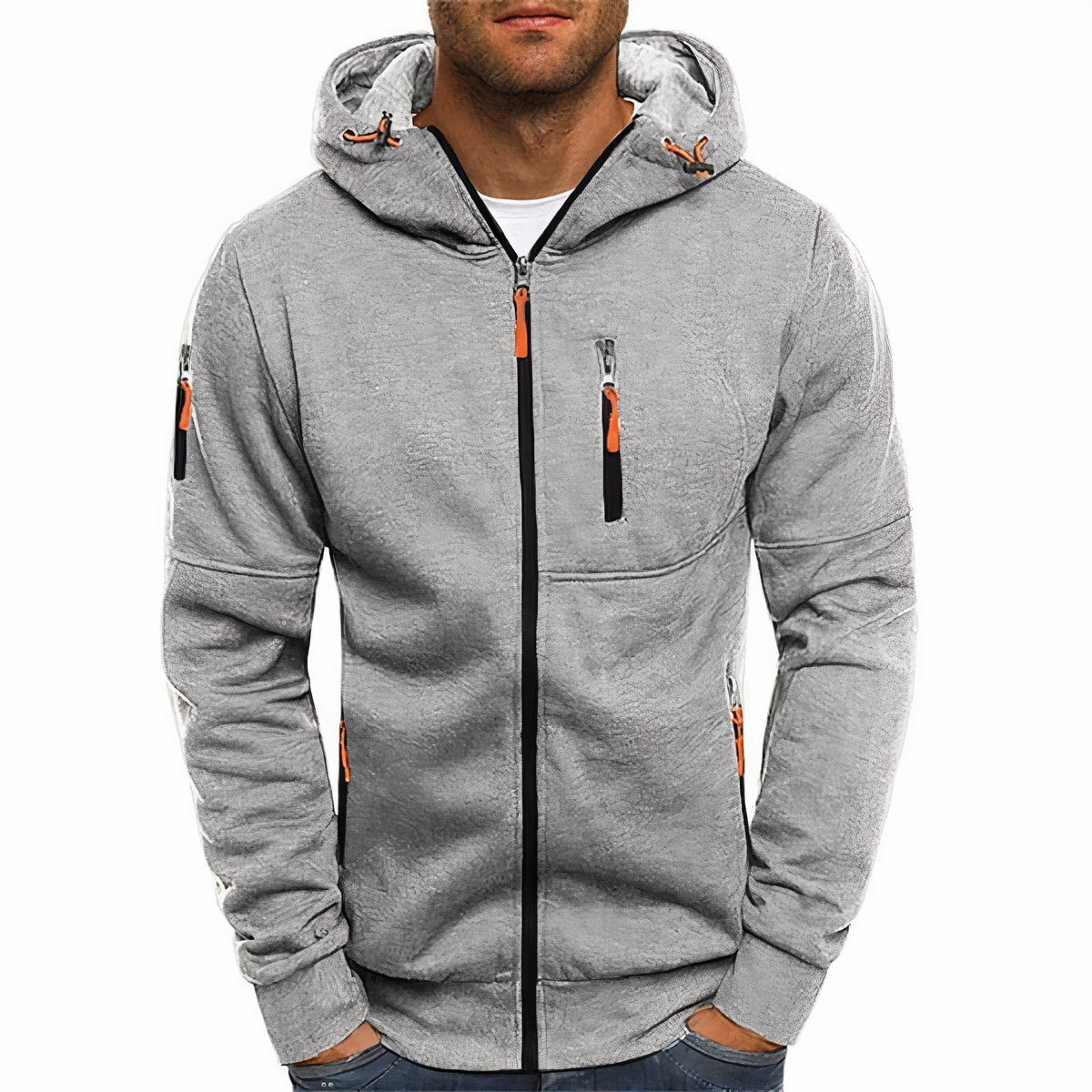 Trendy Full-Zip Hooded Sweatshirt