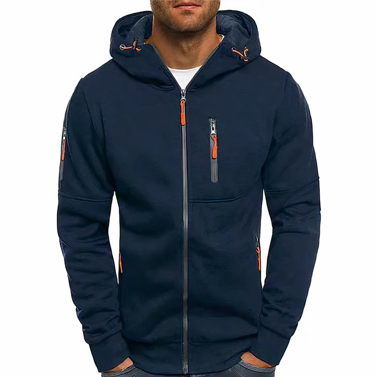 Trendy Full-Zip Hooded Sweatshirt