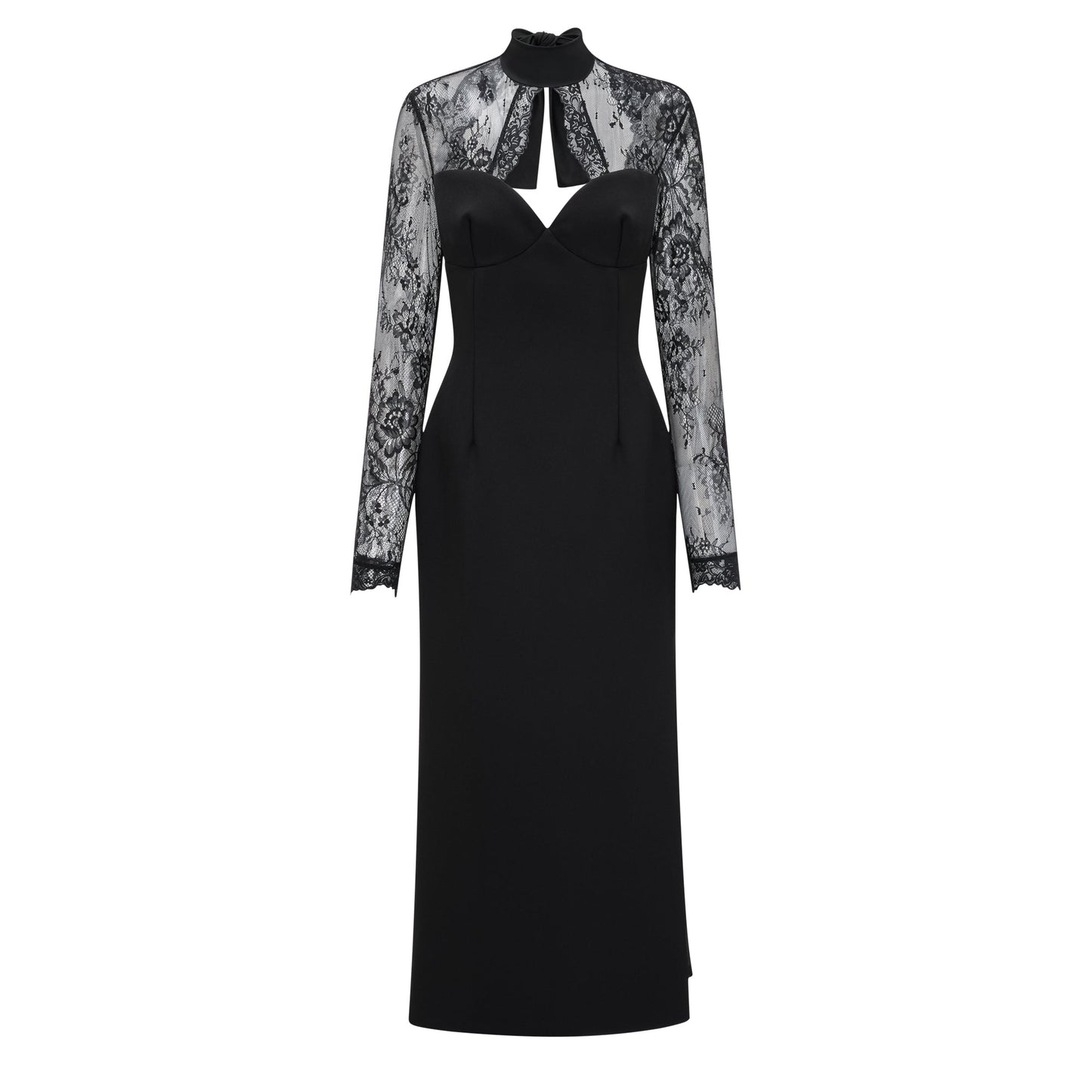 Sydney | Fitted Lace Panel Maxi Dress Concert Outfit
