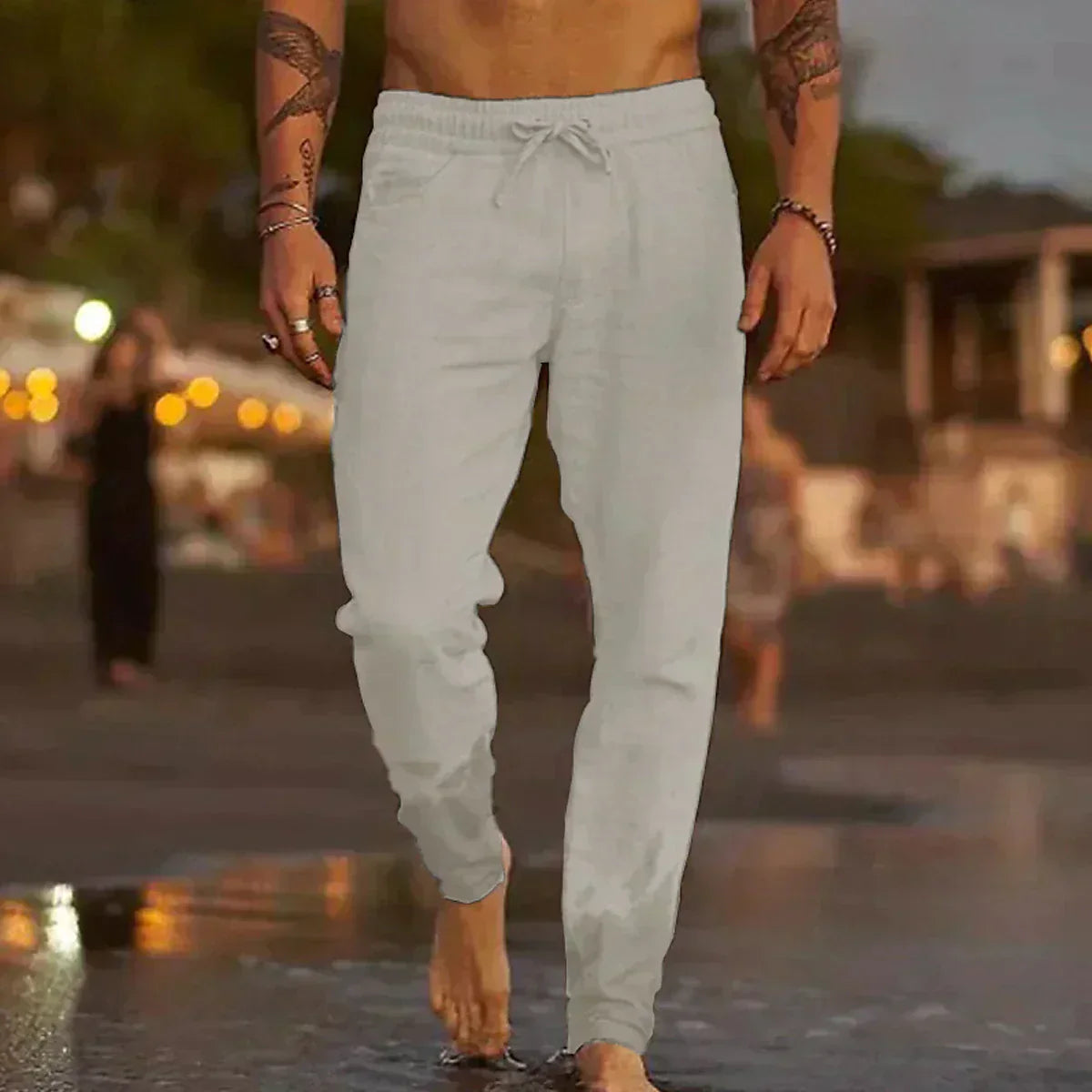 Relaxed Fit Summer Trousers for Men