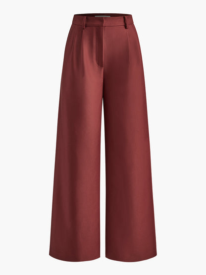 Tallulah | Solid Wide-Leg Palazzo Trousers