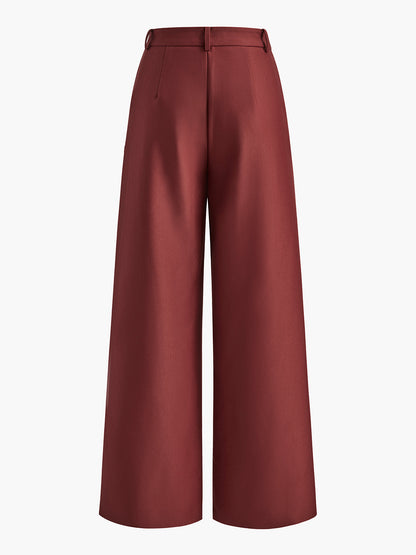Tallulah | Solid Wide-Leg Palazzo Trousers