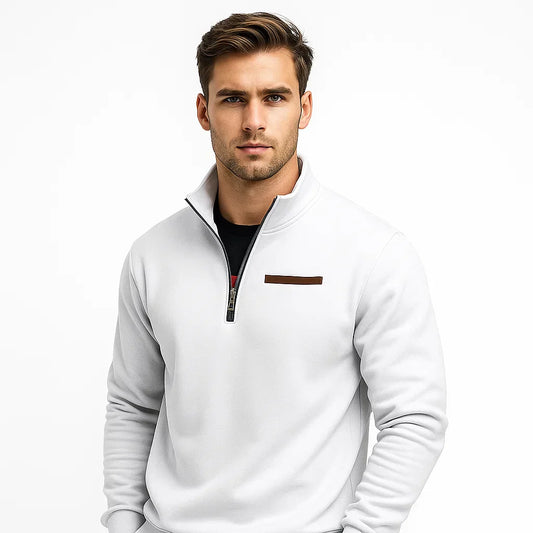 Men's Casual Quarter Zip Sweatshirt - OutfitLondon