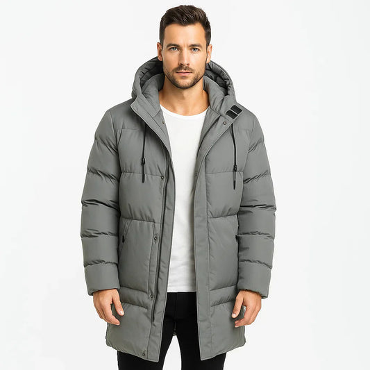 Warm Men's Hooded Down Jacket - OutfitLondon