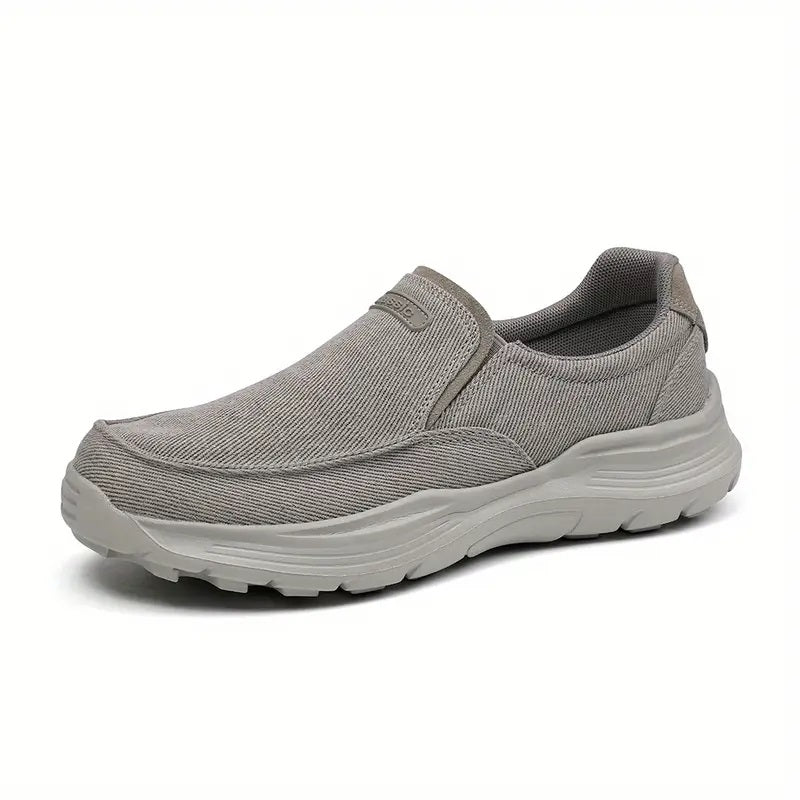 Relaxed Fit Orthopaedic Gray Loafers - OutfitLondon
