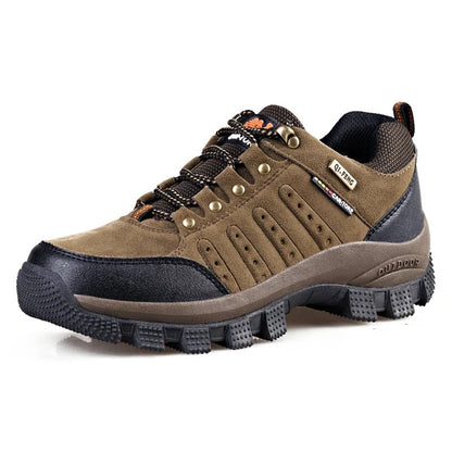 Waterproof Brown Leather Trekking Boots - OutfitLondon