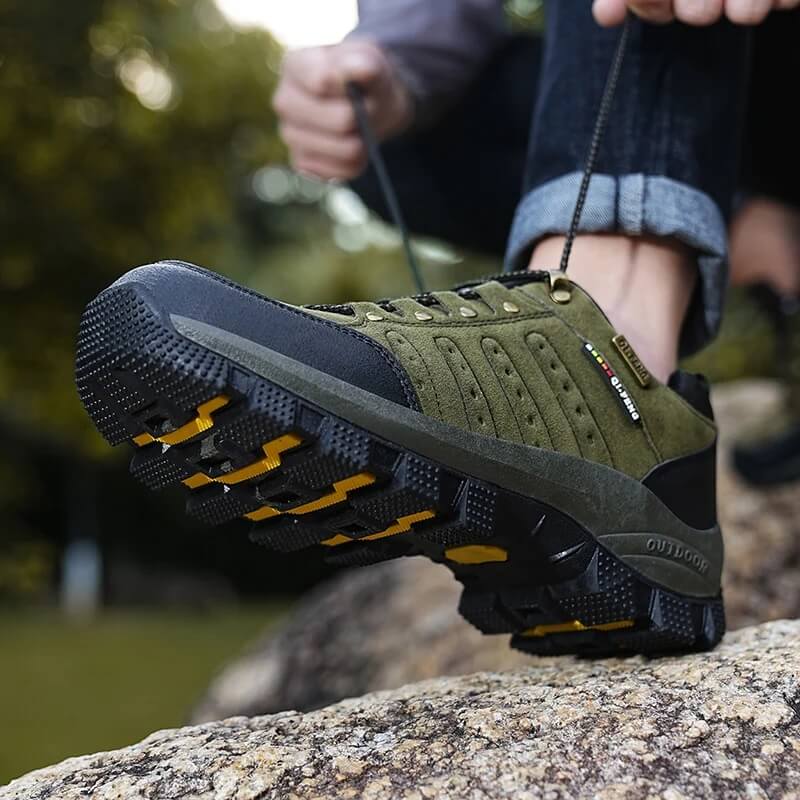 Waterproof Brown Leather Trekking Boots