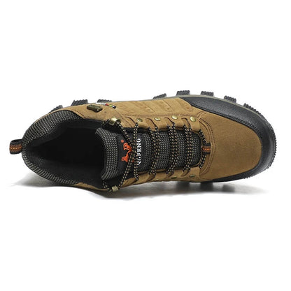 Waterproof Brown Leather Trekking Boots