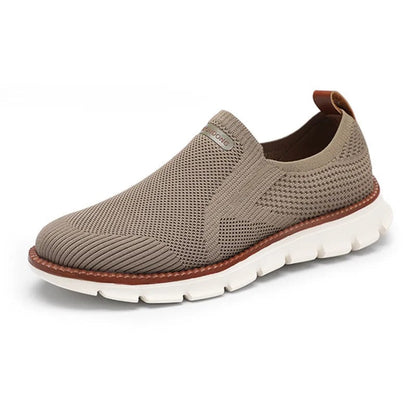 Soft Slip-on - Elastic Comfortable Airy Brown Shoes - OutfitLondon