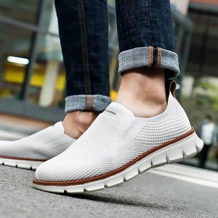Soft Slip-on - Elastic Fit Airy White Sneakers