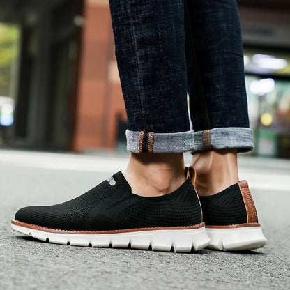 Soft Stretchy Slip On Sneakers Black