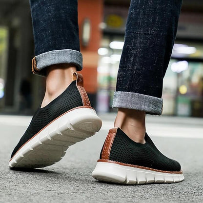 Soft Stretchy Slip On Sneakers Black