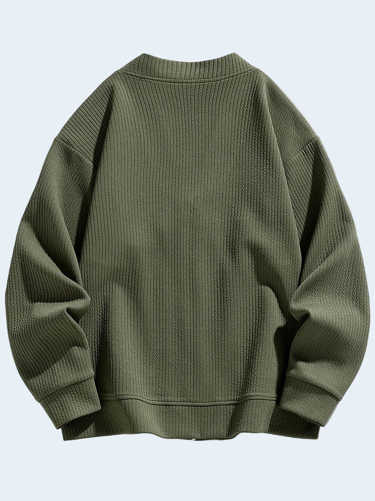 Cozy Men's Zip Up Cardigan Sweater