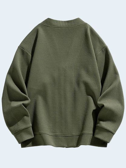 Cozy Men's Zip Up Cardigan Sweater