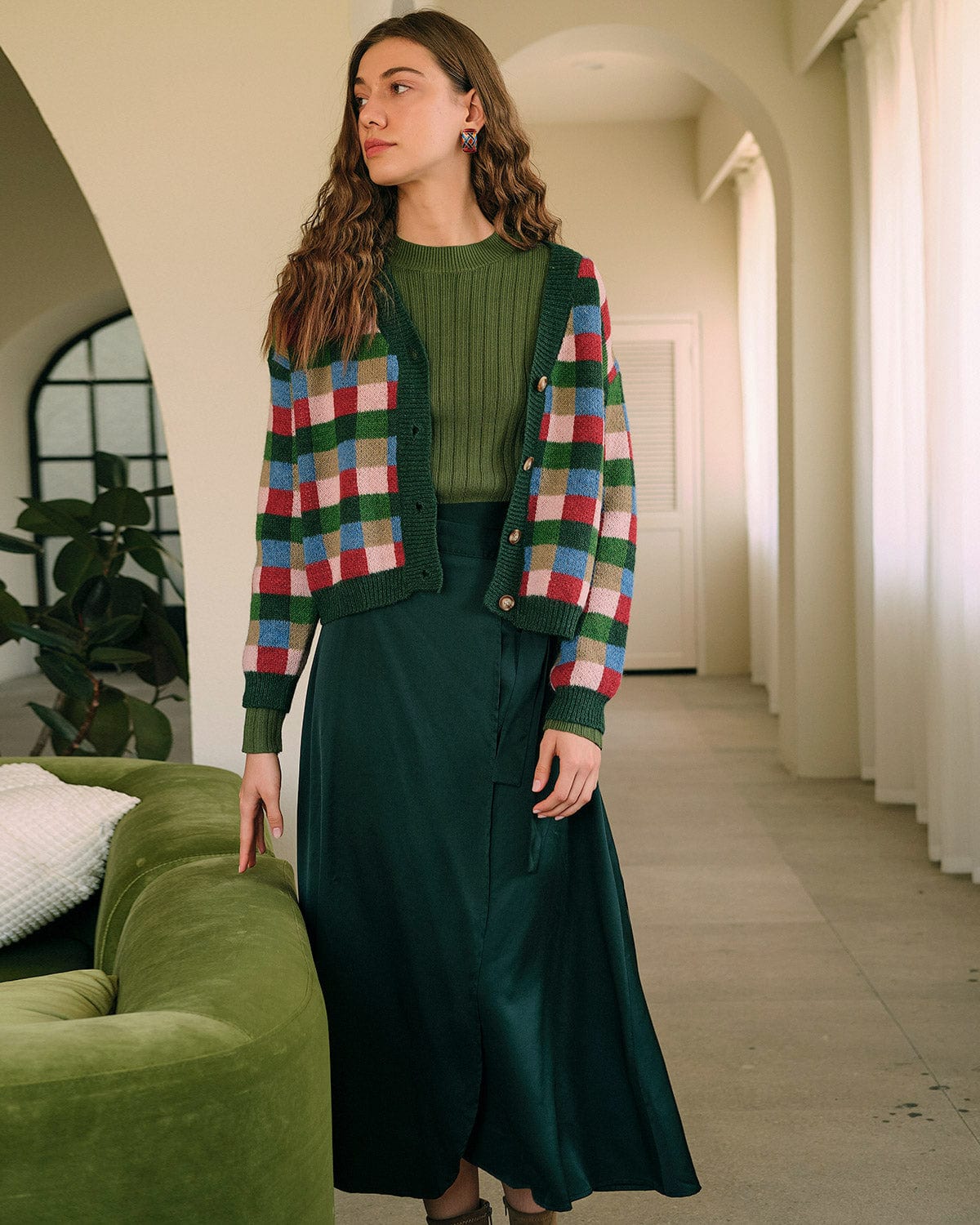 Theodora | Slim Fit Ribbed Knit Holiday Top