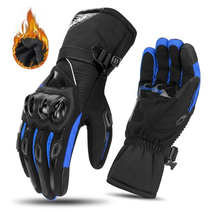 Warm Insulated Motorcycle Gloves for Winter Riding