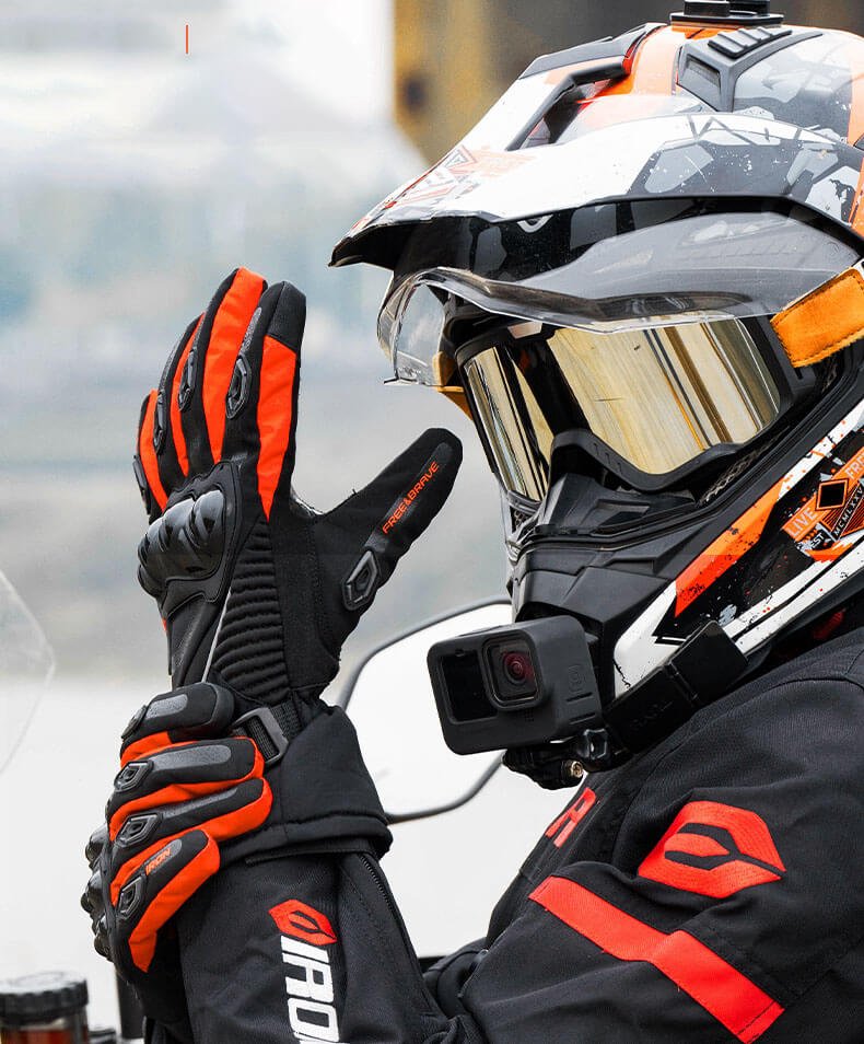 Warm Insulated Motorcycle Gloves for Winter Riding