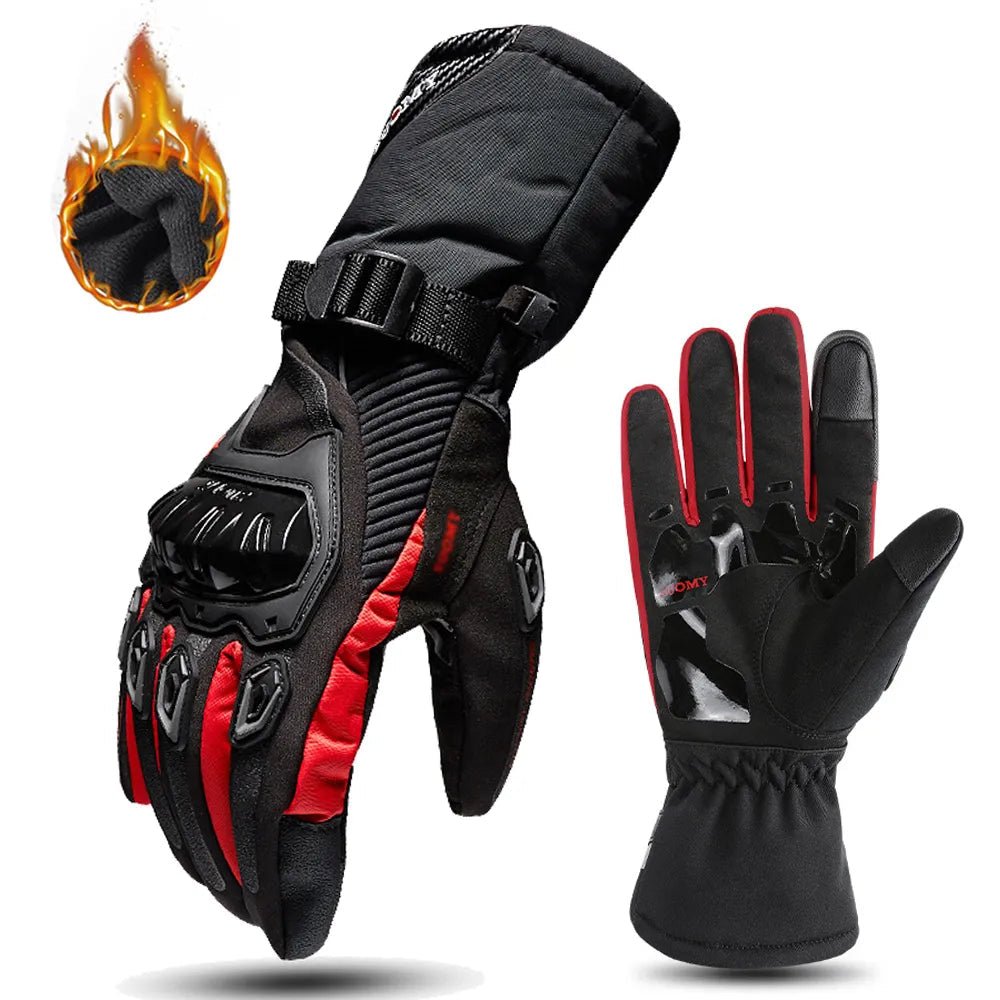 Warm Insulated Motorcycle Gloves for Winter Riding