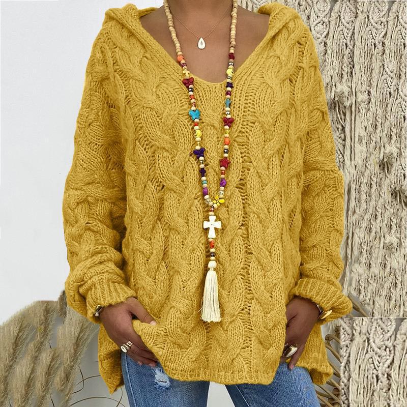 Classic Cable Knit Sweater for Women - OutfitLondon