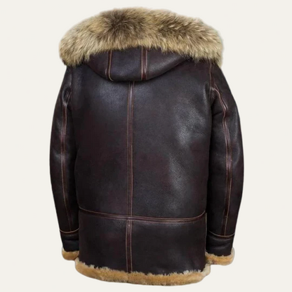 Men's Warm Shearling Toggle Duffle Jacket