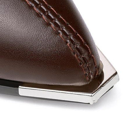 Shiny Silver Buckle Chelsea Boots