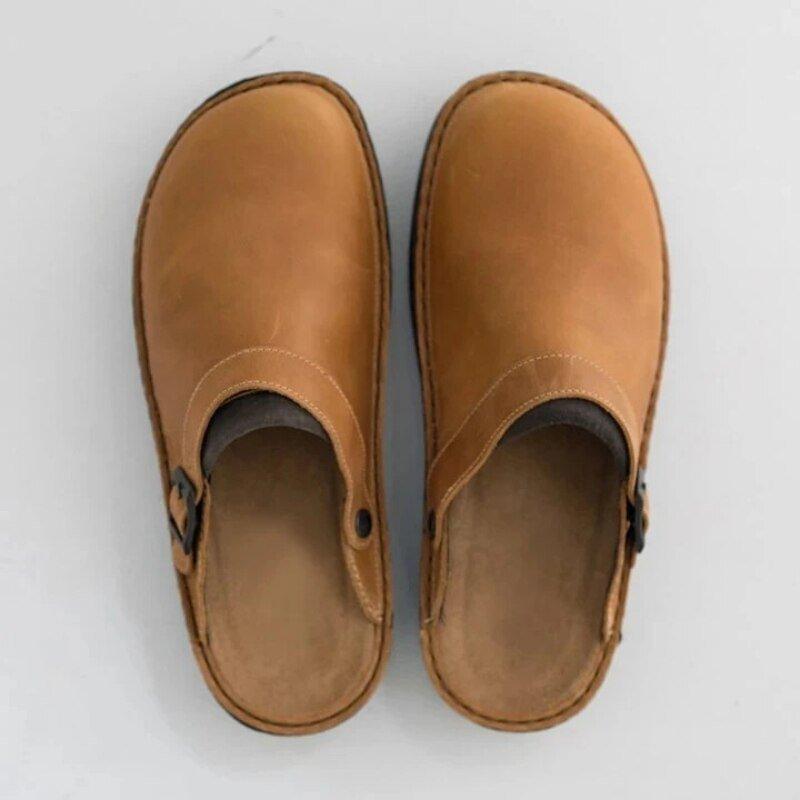 Cozy Womens Clogs with Secure Buckle – Soft Closed Toe Shoes