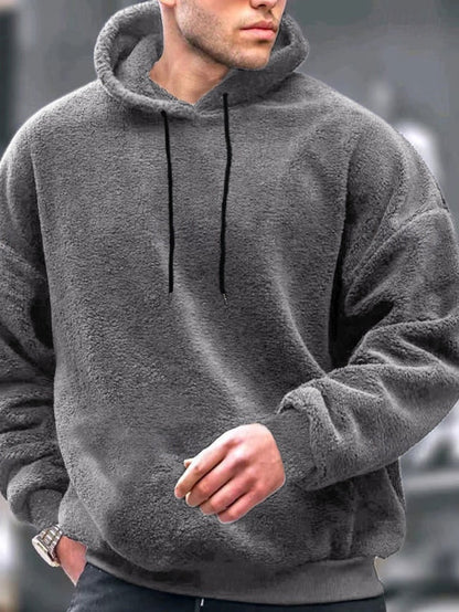 Cozy Mens Fleece Hoodie with Pockets - OutfitLondon