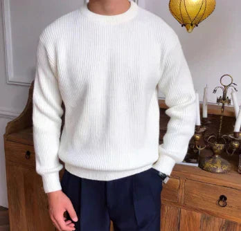 Timeless Simple Mens Knit Sweater - OutfitLondon