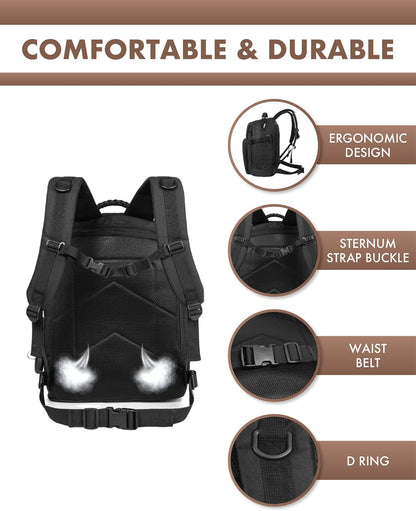 Durable Hiking Backpack with Laptop Compartment and MOLLE