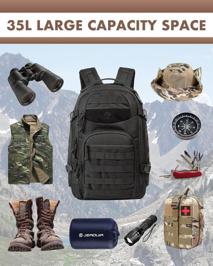 Durable Hiking Backpack with Laptop Compartment and MOLLE