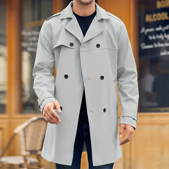 Timeless Double-Breasted Long Winter Coat