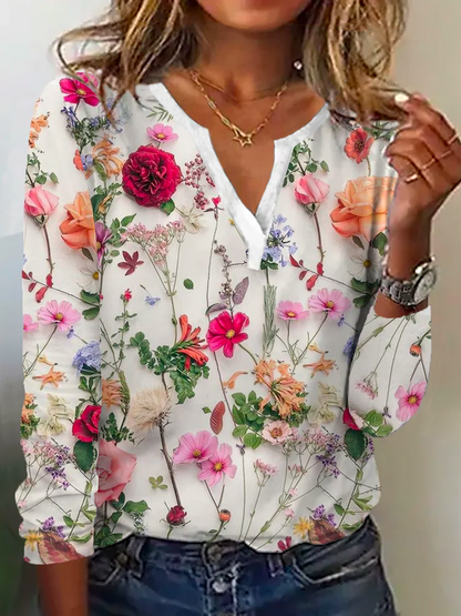 Fashionable Flower Knit Top - OutfitLondon