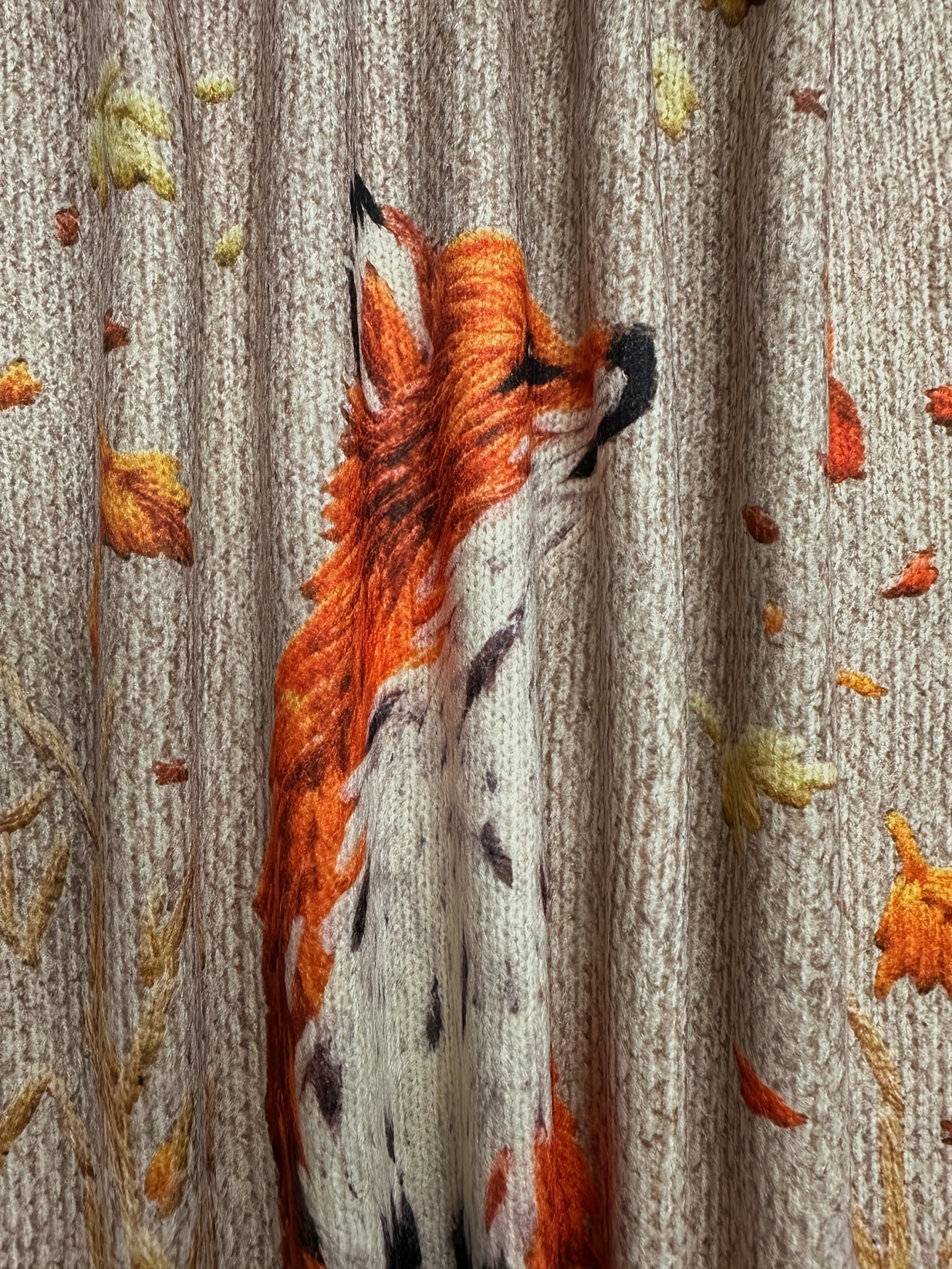 Fashionable Fox Pattern Jumper