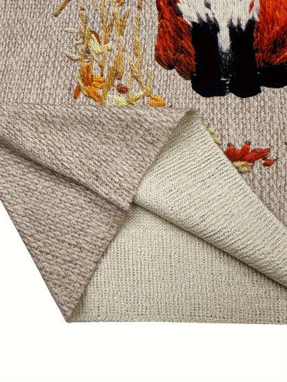 Fashionable Fox Pattern Jumper