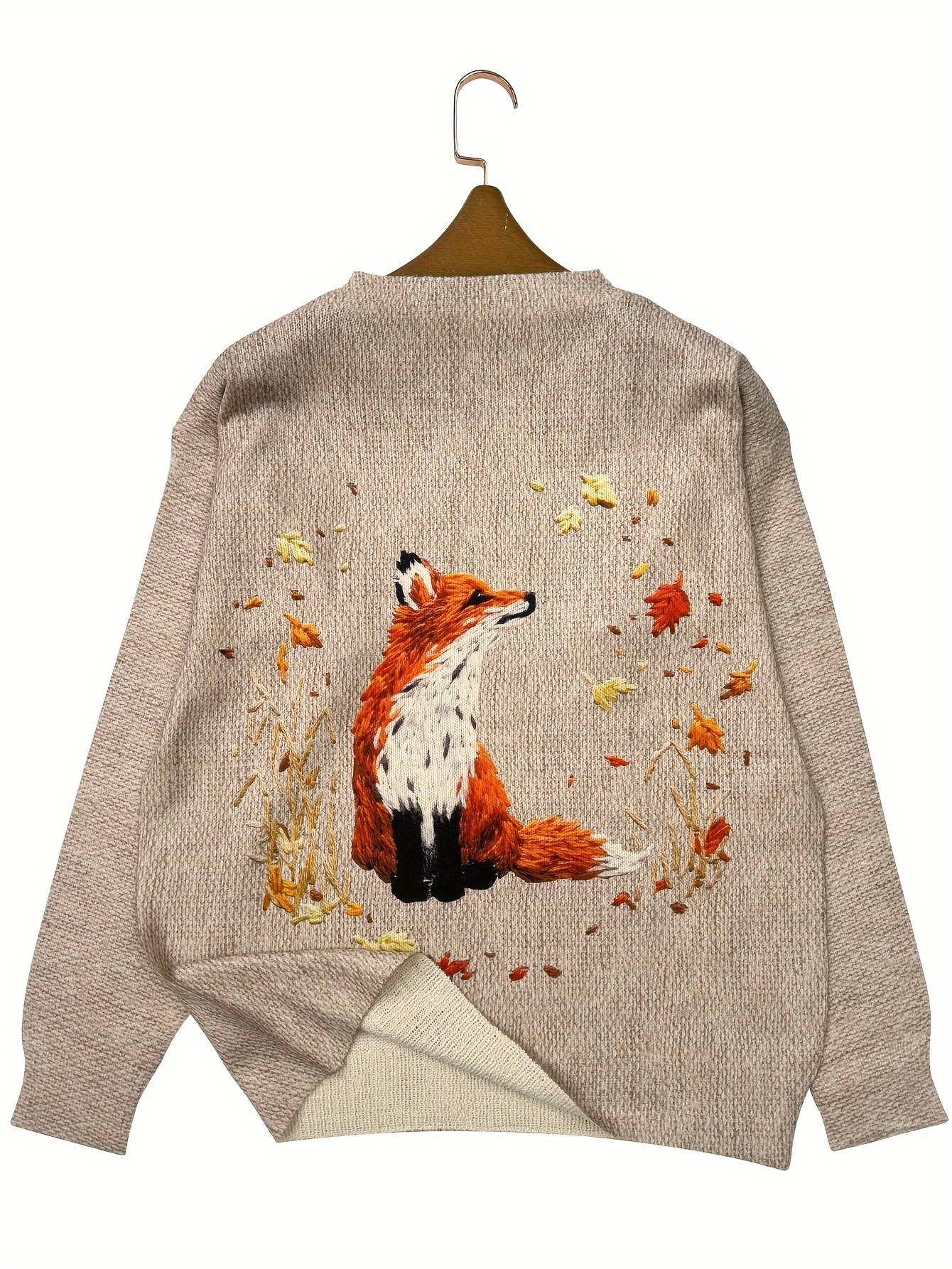 Fashionable Fox Pattern Jumper