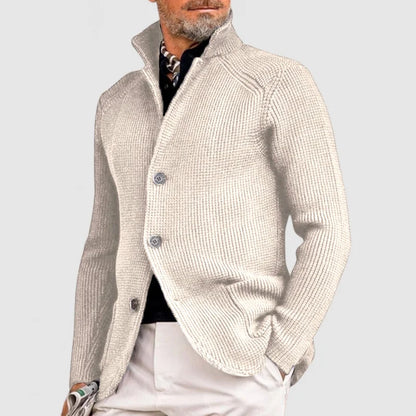 Men's Patterned Wool One Button Shawl Collar Blazer
