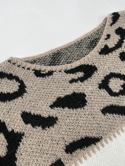 Fashionable Animal Pattern Knit Sweater