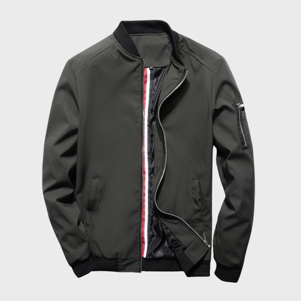 Men's Vintage Style Zip Up Flight Jacket