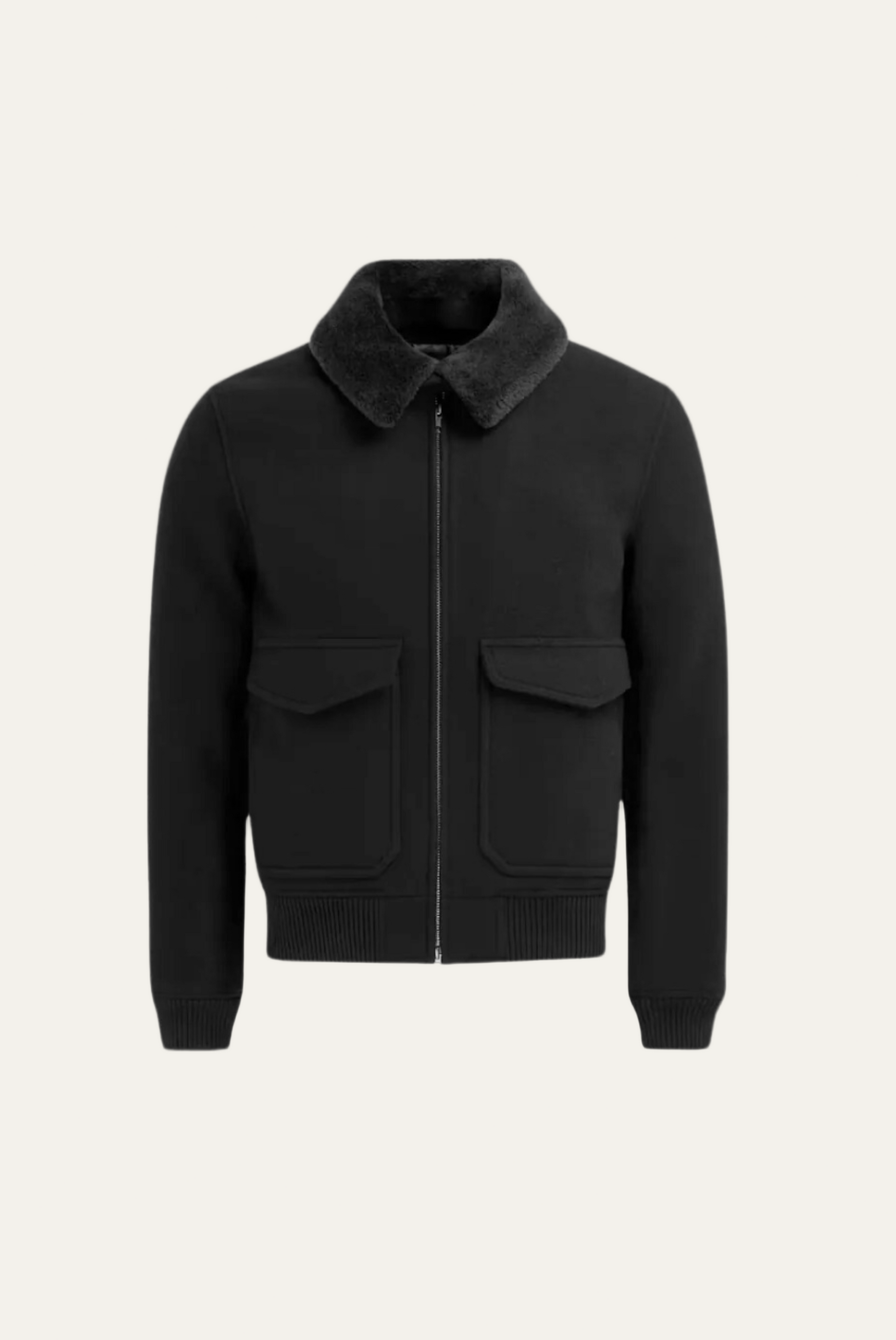 Men's Stylish Bomber Jacket with Faux Fur Collar - OutfitLondon