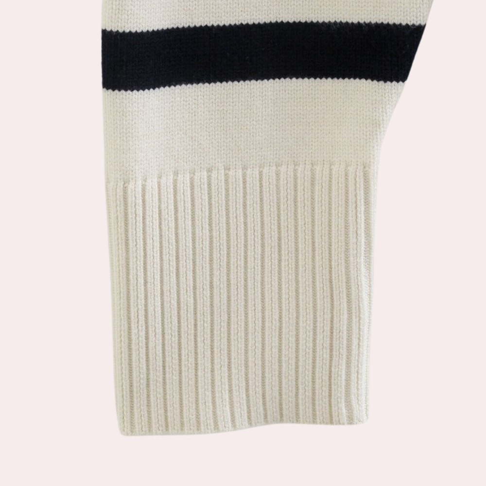 Fashionable Large Stripe Women's Jumper